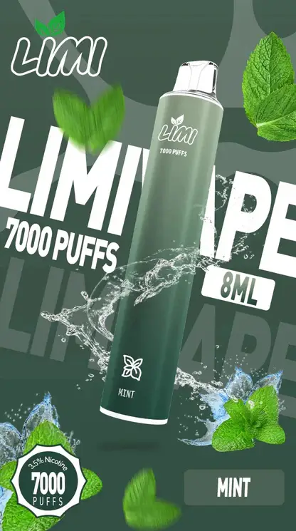 LIMI 7000口拋棄式|化繁為簡的工藝結晶清透綿長的入喉享受 高濃度果香冰感層次