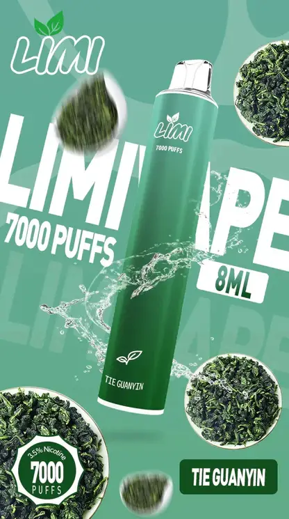 LIMI 7000口拋棄式|化繁為簡的工藝結晶清透綿長的入喉享受 高濃度果香冰感層次