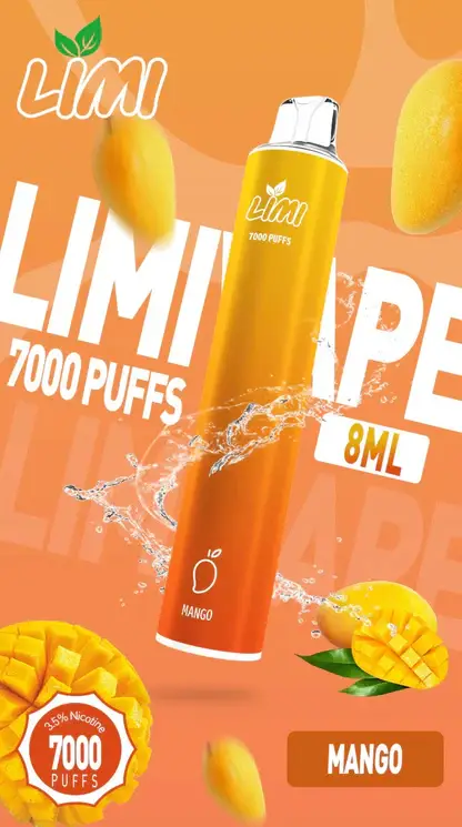 LIMI 7000口拋棄式|化繁為簡的工藝結晶清透綿長的入喉享受 高濃度果香冰感層次