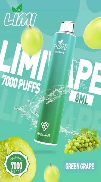 LIMI 7000口拋棄式|化繁為簡的工藝結晶清透綿長的入喉享受 高濃度果香冰感層次